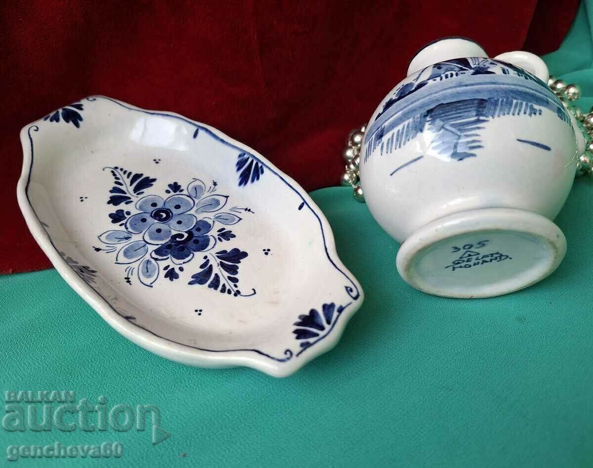 Σετ αντίκες Delfts πορσελάνη Ολλανδίας - 6 Σετ αντίκες Delfts πορσελάνη Ολλανδίας - 6