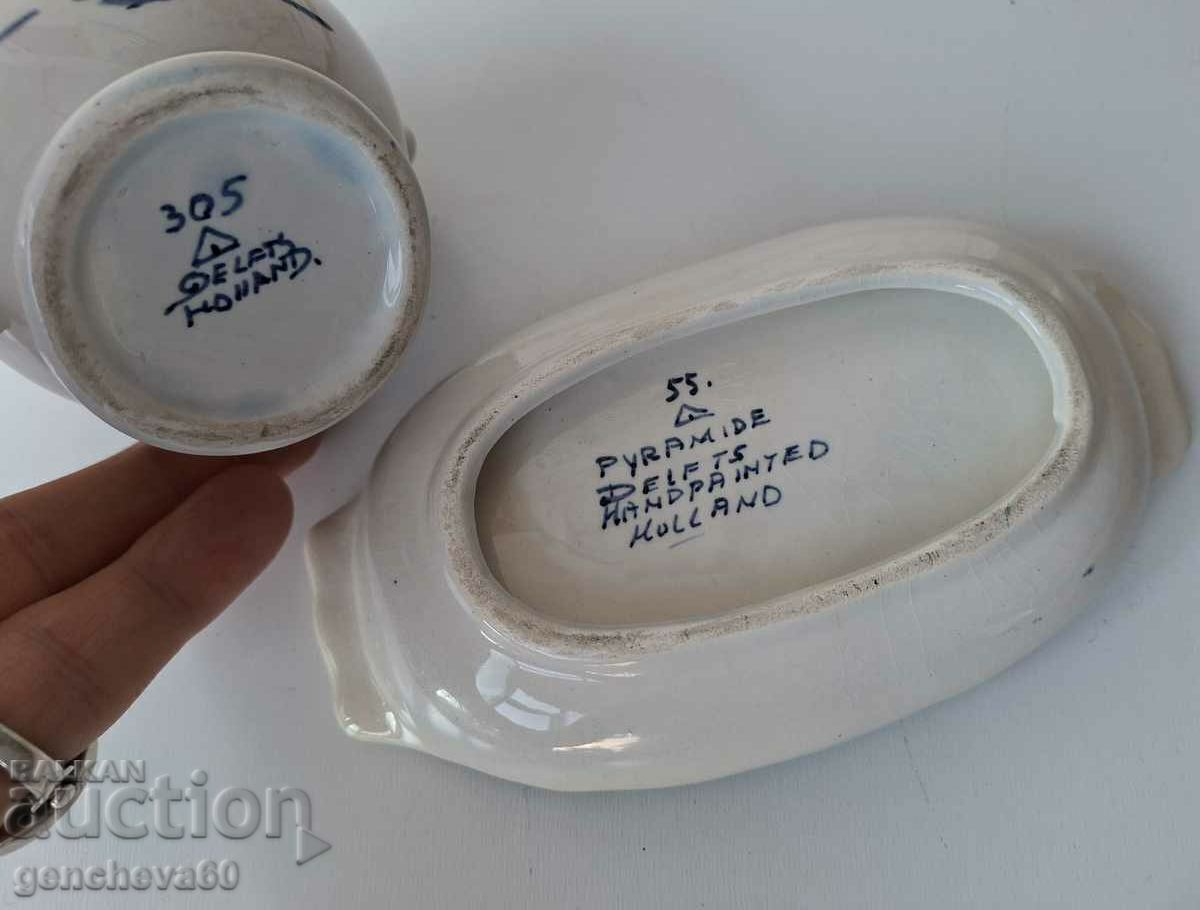 Σετ αντίκες Delfts πορσελάνη Ολλανδίας - 7 Σετ αντίκες Delfts πορσελάνη Ολλανδίας - 7