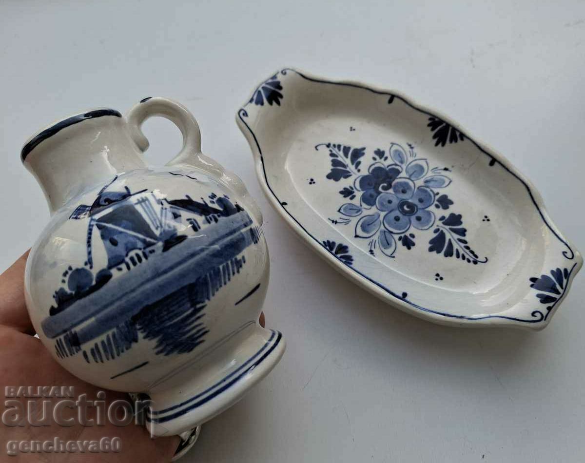 Σετ αντίκες Delfts πορσελάνη Ολλανδίας Σετ αντίκες Delfts πορσελάνη Ολλανδίας