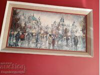 Large vintage painting 1.63X64