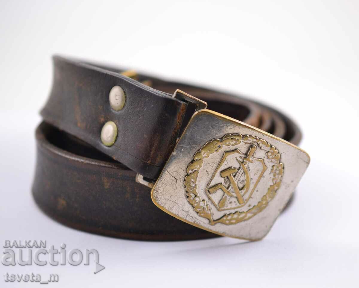 Leather belt "People's Militia" NM social