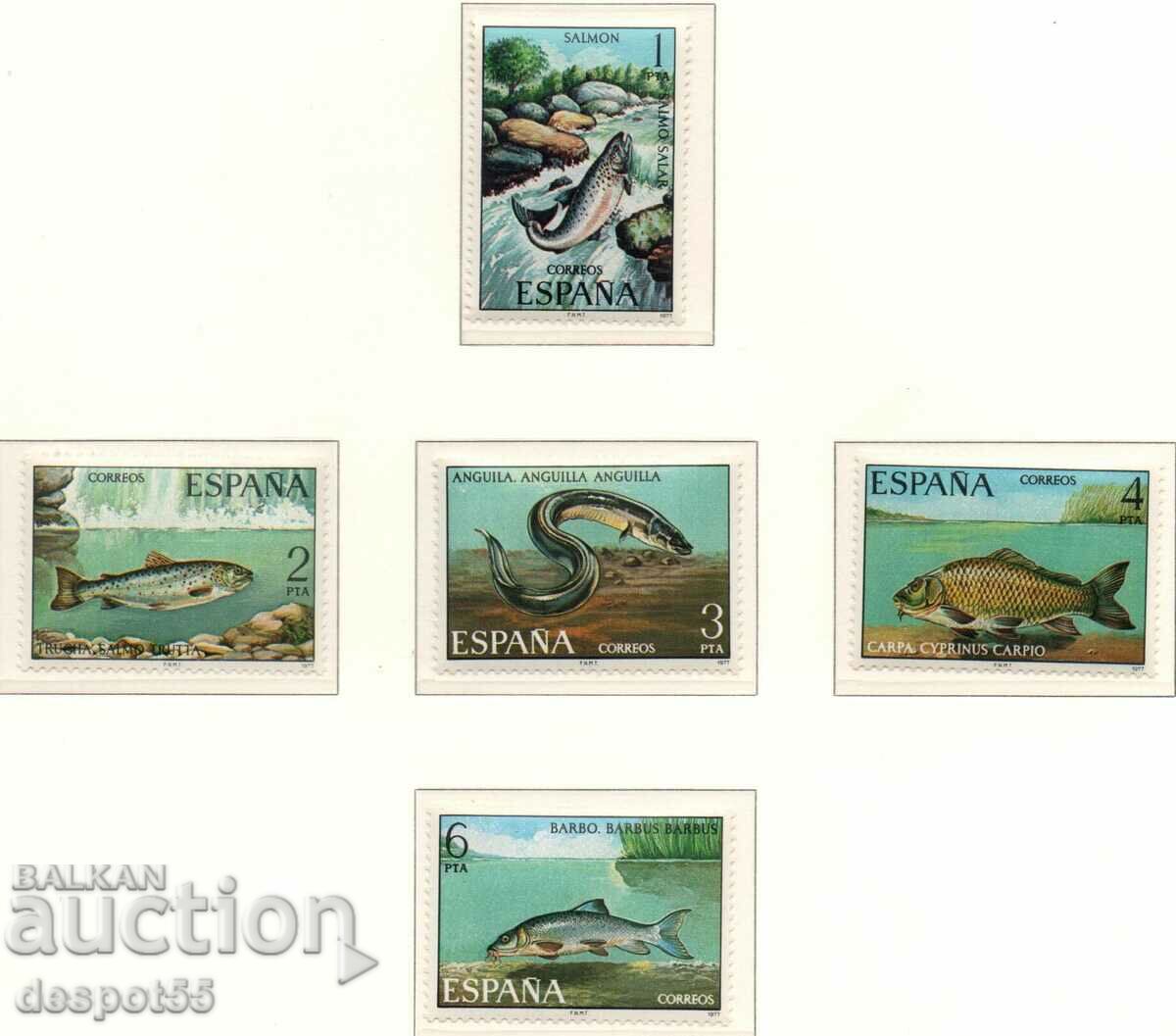 1977. Spain. Fauna - Freshwater fish.