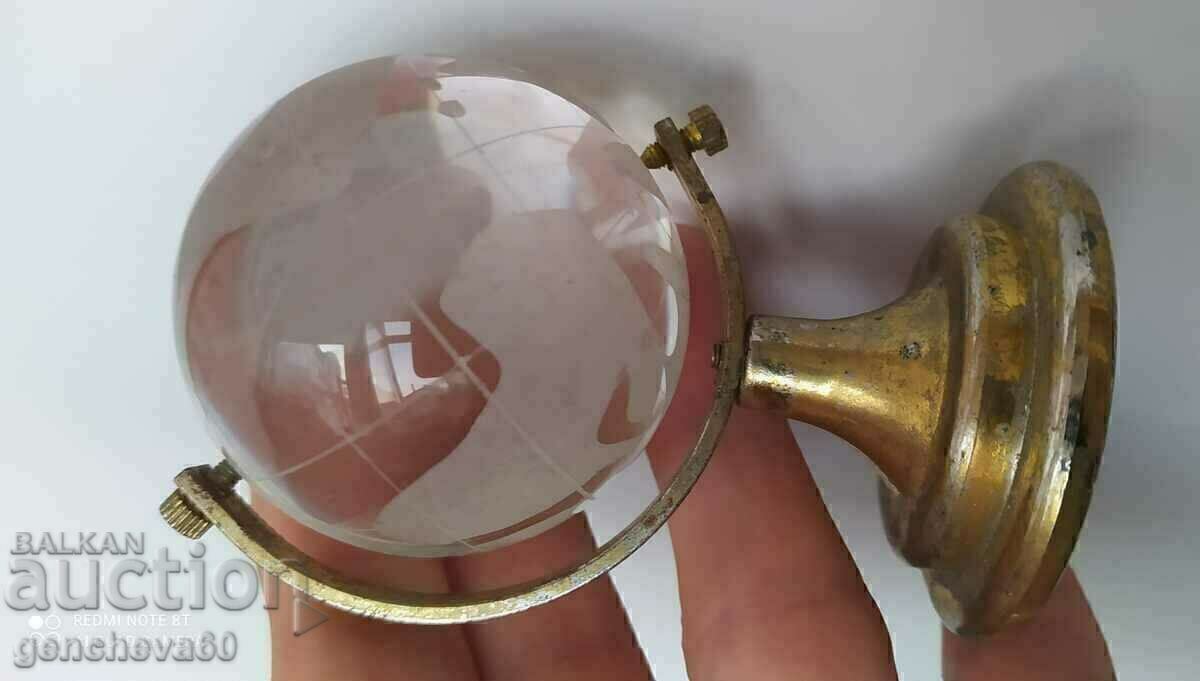 Crystal glass globe, paperweight - 5