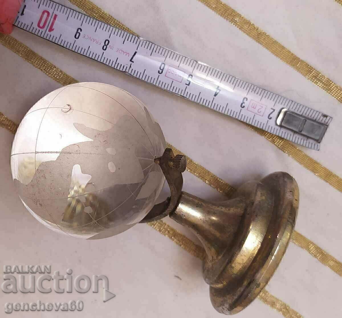 Crystal glass globe, paperweight - 6