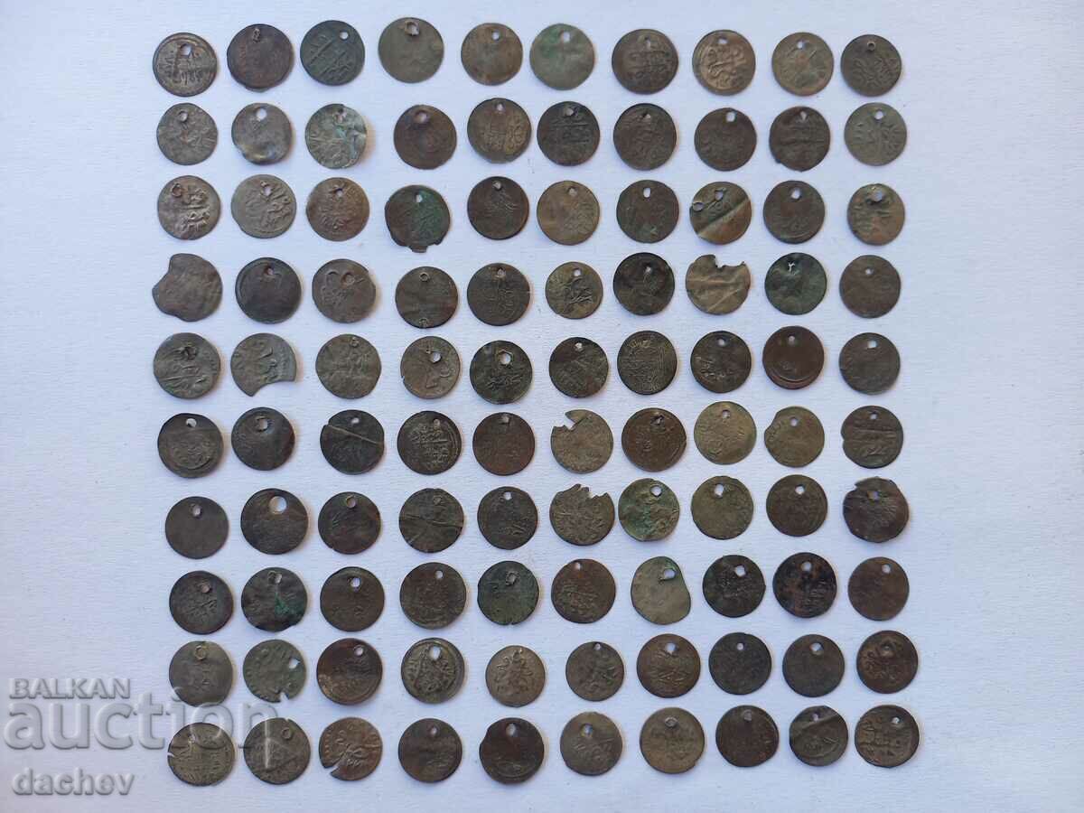 Lot 100 pcs. Turkish coins Turkey akcheta ahcheta