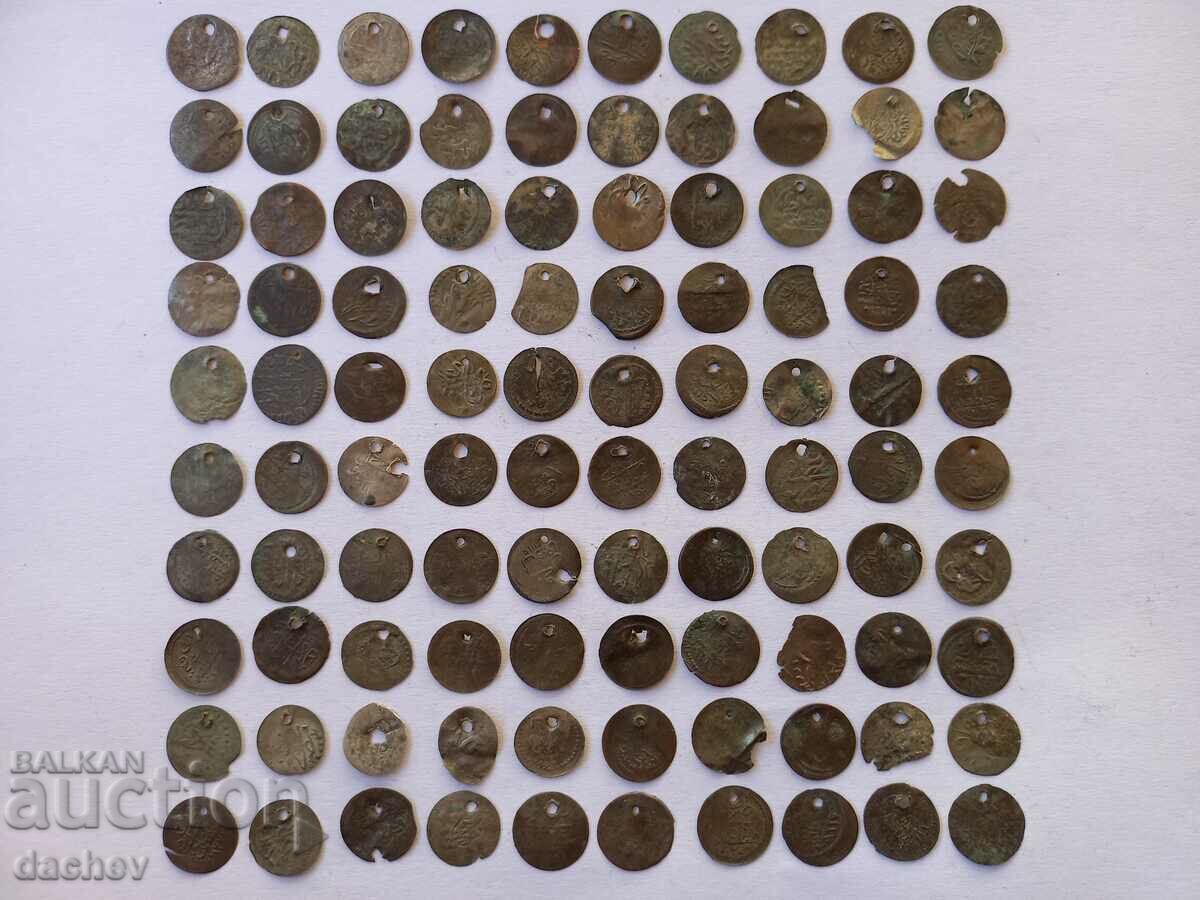 Lot 100 pcs. Turkish coins Turkey akcheta ahcheta