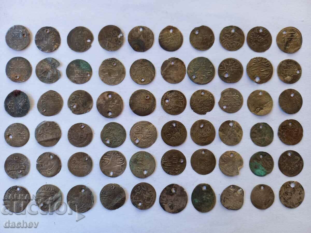 Lot 60 pcs. Silver Turkish coins Turkey akcheta ahcheta with price 250.00 BGN | € 127.82 Lot 60 pcs. Silver Turkish coins Turkey akcheta ahcheta with price 250.00 BGN | € 127.82