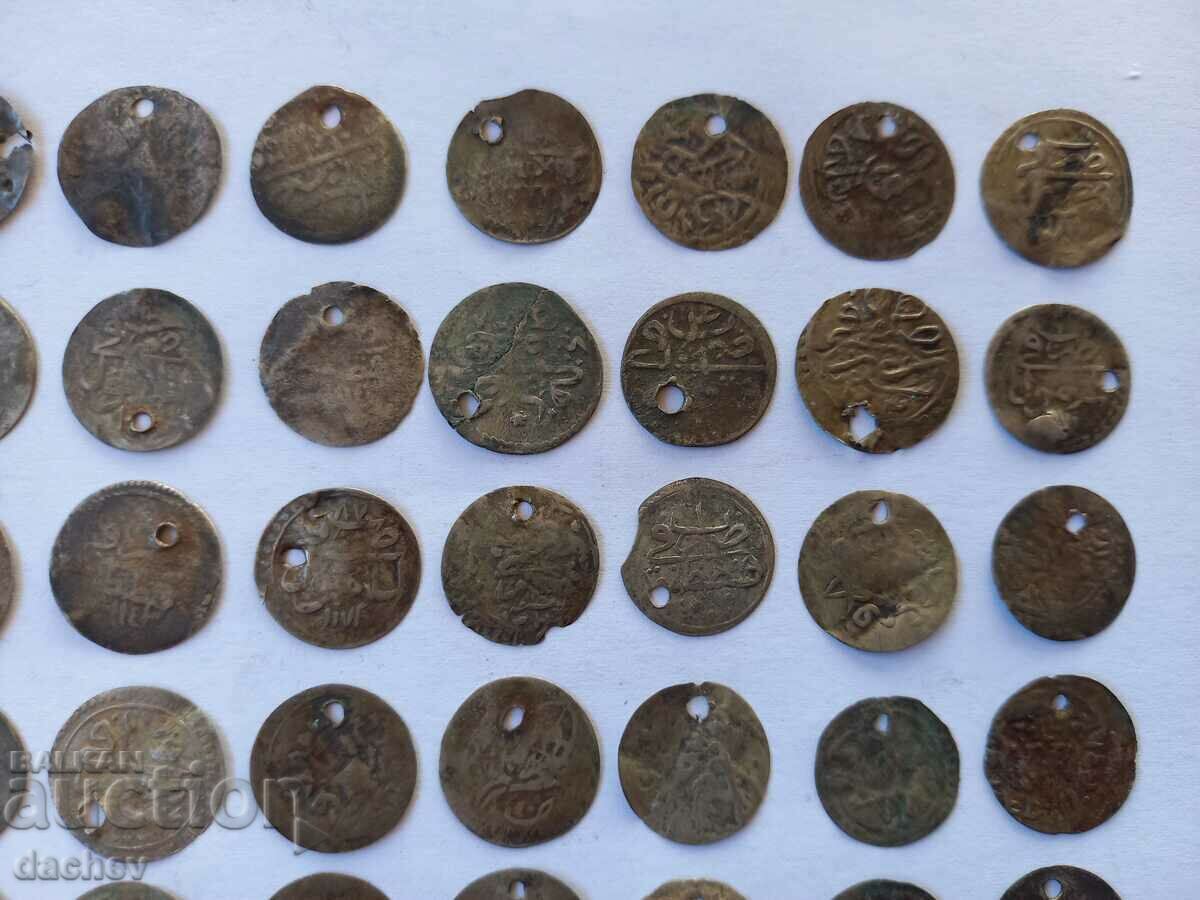 Lot 60 pcs. Silver Turkish coins Turkey akcheta ahcheta - 5 Lot 60 pcs. Silver Turkish coins Turkey akcheta ahcheta - 5