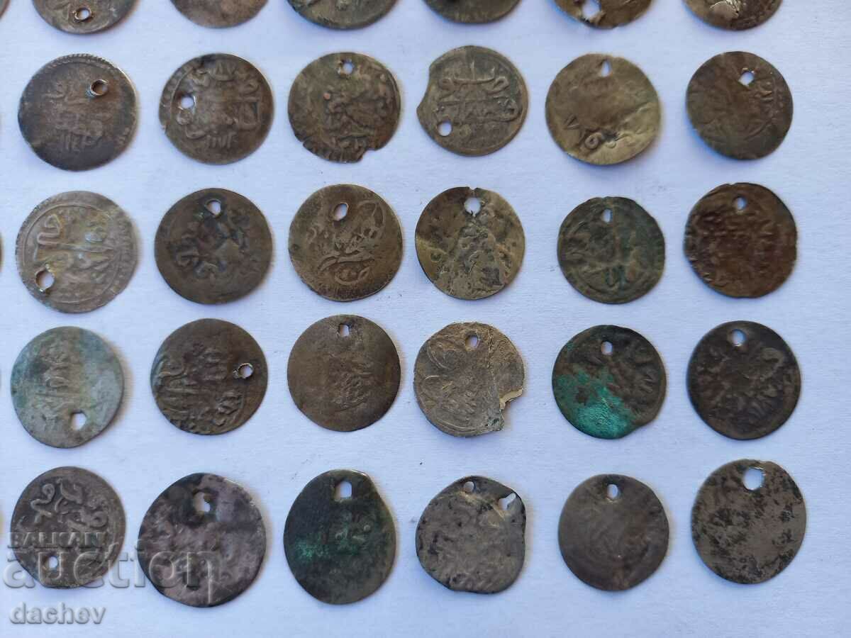 Lot 60 pcs. Silver Turkish coins Turkey akcheta ahcheta - 7 Lot 60 pcs. Silver Turkish coins Turkey akcheta ahcheta - 7