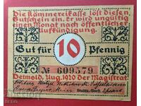 Banknote-Germany-S.Rhine-Westphalia-Detmold-10 pfennig 1920