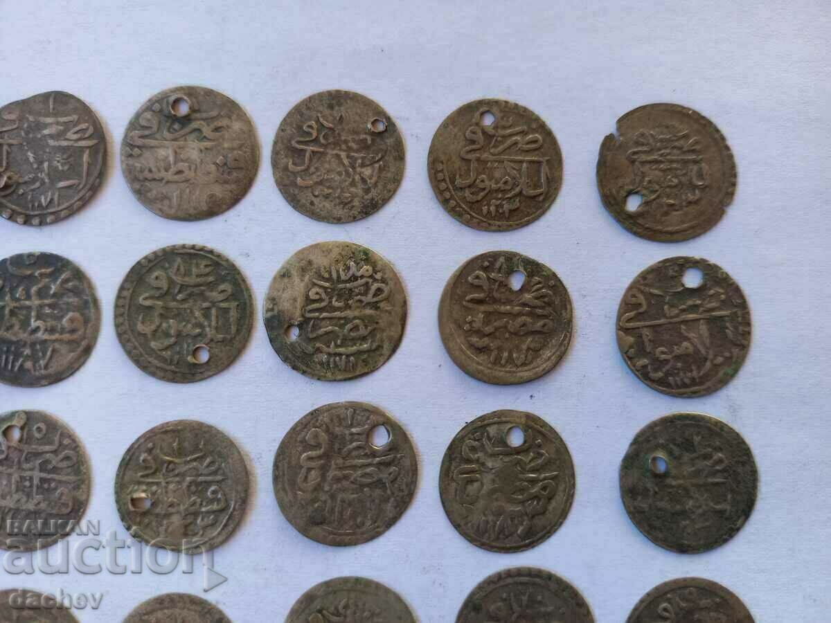 Livrarea Lot 30 buc. Monede turcești de argint Turcia achetta ahcheta TOP!!!
