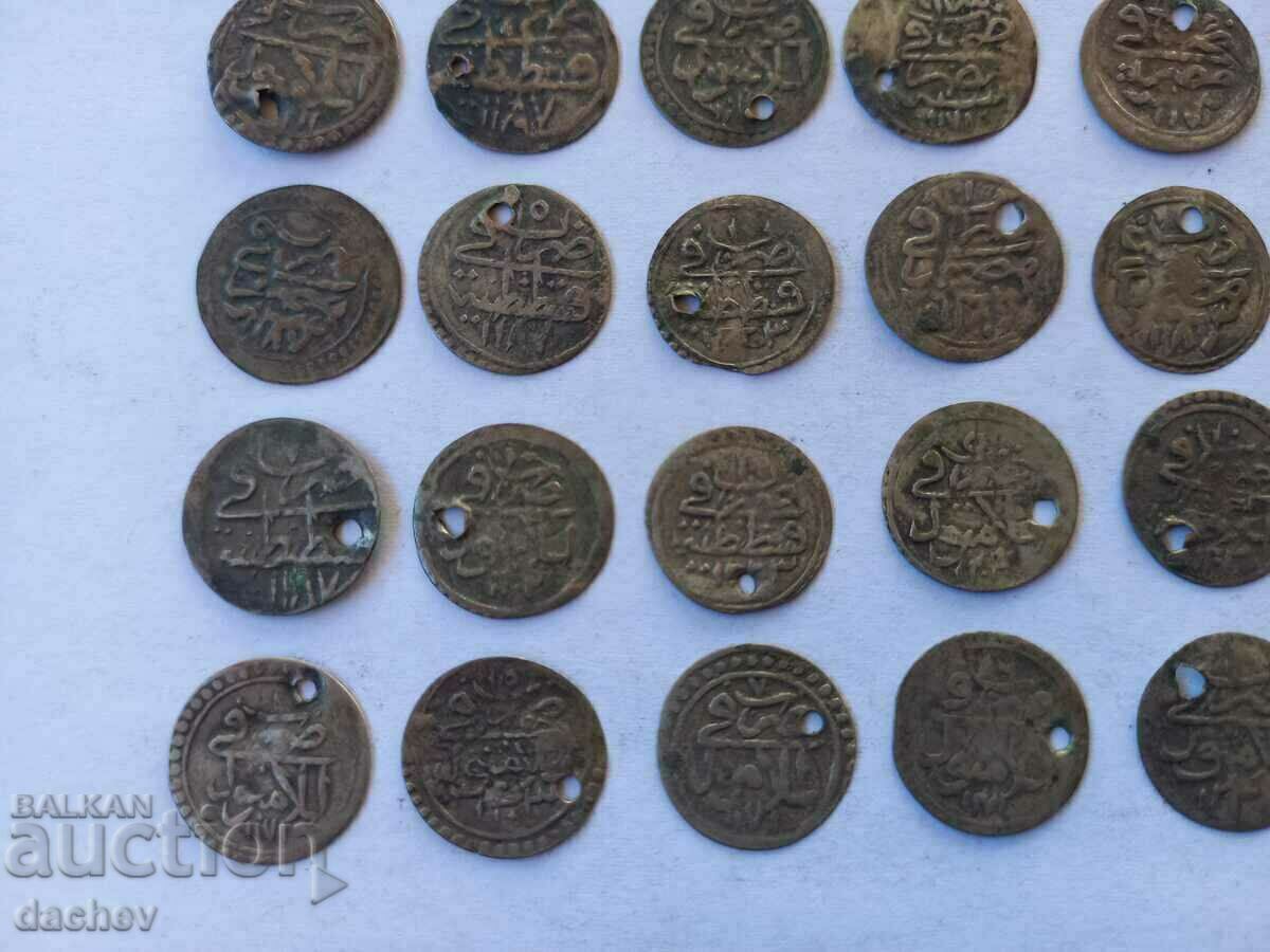 Lot 30 buc. Monede turcești de argint Turcia achetta ahcheta TOP!!! - 5