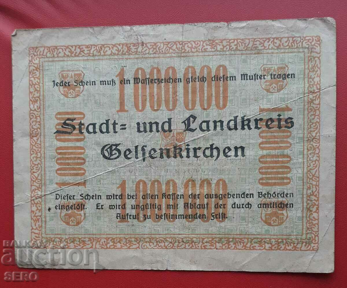 Bancnota-Germania-S.Rhine-Westfalia-Gelsenkirchen-1 milion m.1923