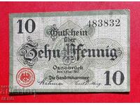 Banknote-Germany-Saxony-Osnabrück-10 Pfennig 1917