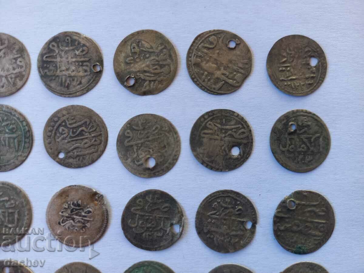 Licitație Lot 30 buc. Monede turcești de argint Turcia achetta ahcheta TOP!!!
