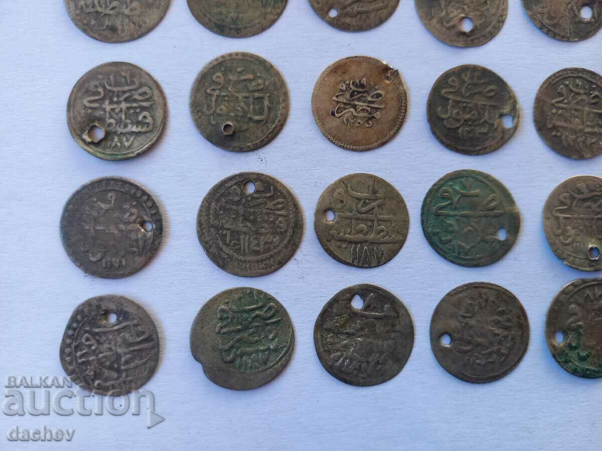 Lot 30 buc. Monede turcești de argint Turcia achetta ahcheta TOP!!! - 5