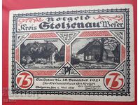 Bancnota-Germania-Saxonia-Stolzenau-75 pfennig 1921