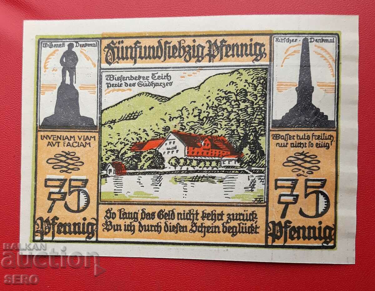 Banknote-Germany-Saxony-Bad Lauterberg-75 pfennig 1921