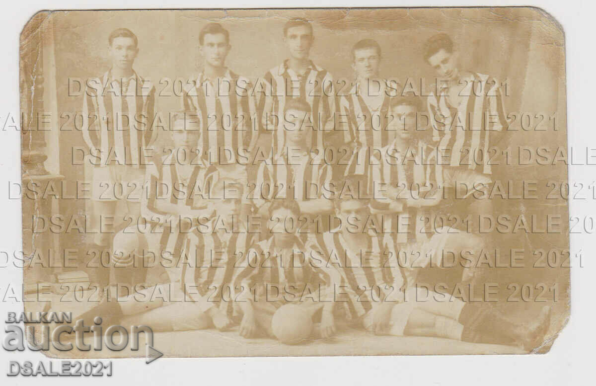 Football 1 team of SC "POBEDA" old photo 13.9x8.8cm.