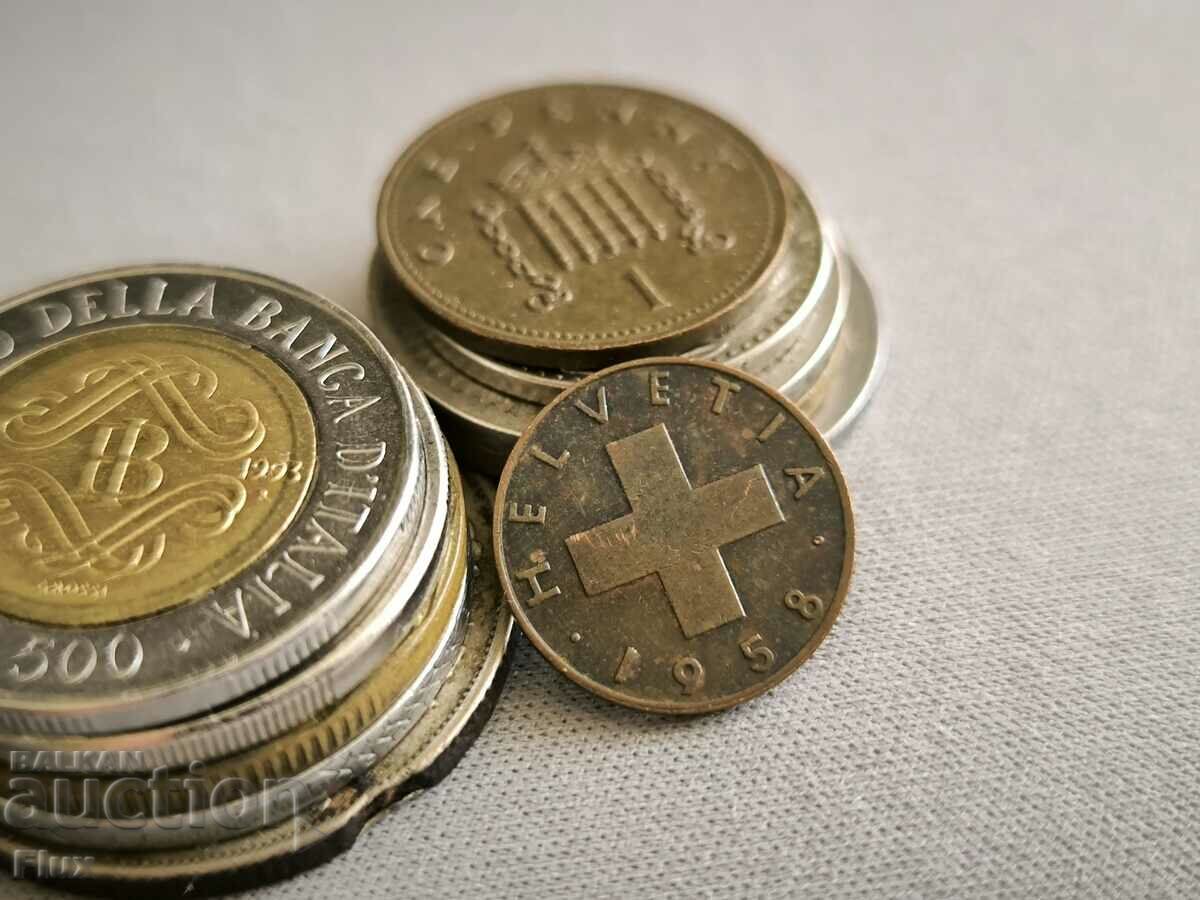 Coin - Switzerland - 1 rupene | 1958; Series B with price 4.35 BGN | € 2.22 Coin - Switzerland - 1 rupene | 1958; Series B with price 4.35 BGN | € 2.22