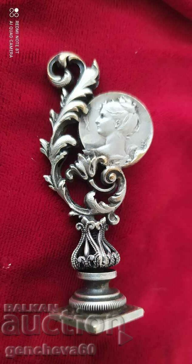 UNIQUE Antique Silver Plated Wax Stamp/Initials - 5 UNIQUE Antique Silver Plated Wax Stamp/Initials - 5