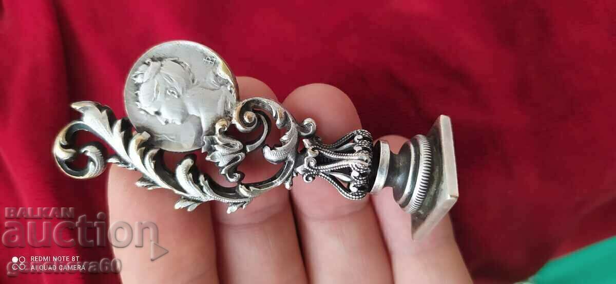 UNIQUE Antique Silver Plated Wax Stamp/Initials - 7 UNIQUE Antique Silver Plated Wax Stamp/Initials - 7