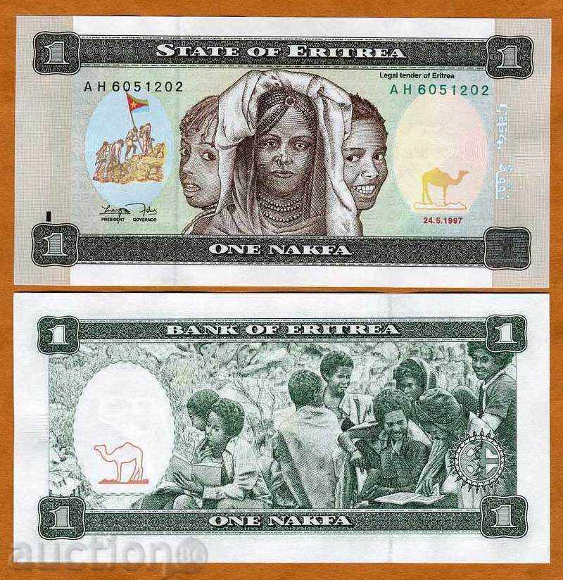 +++ ERITREA 1 NAKFA P 1 1997 UNC +++