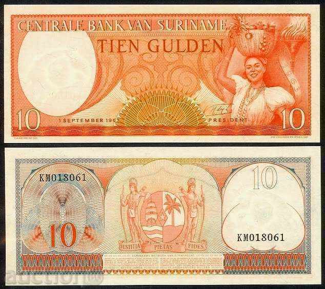 +++ SURINAME 10 Gould P 121 1963 UNC +++