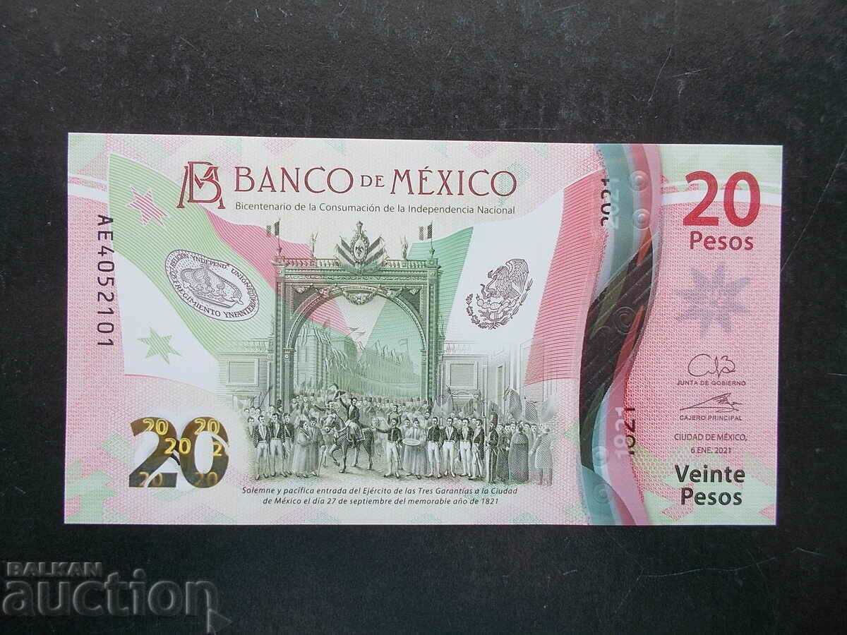 MEXICO , 20 pesos , 2021 , UNC