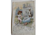 1902 EASTER POSTCARD PRINCIPALITY OF BULGARIA