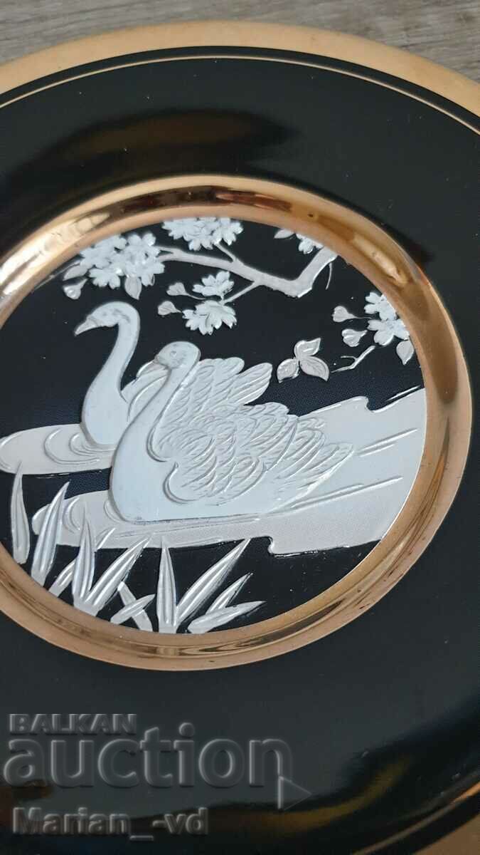 Chokin plate art with 24K gold edging - 5 Chokin plate art with 24K gold edging - 5