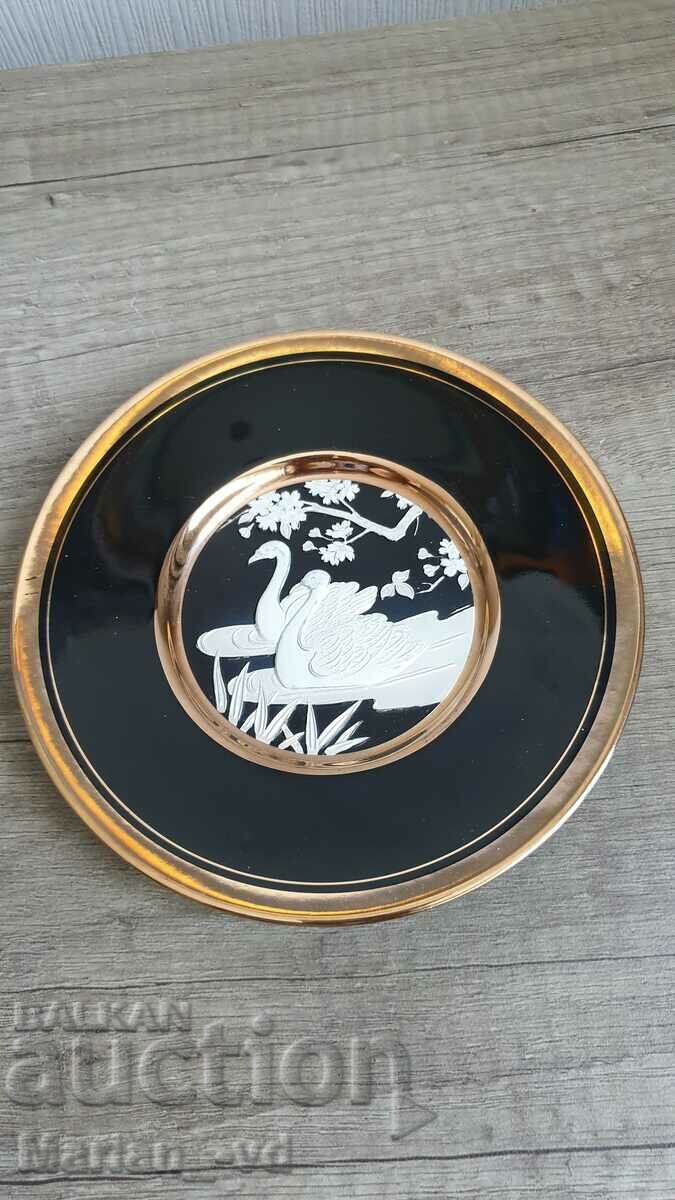 Chokin plate art with 24K gold edging - 6 Chokin plate art with 24K gold edging - 6