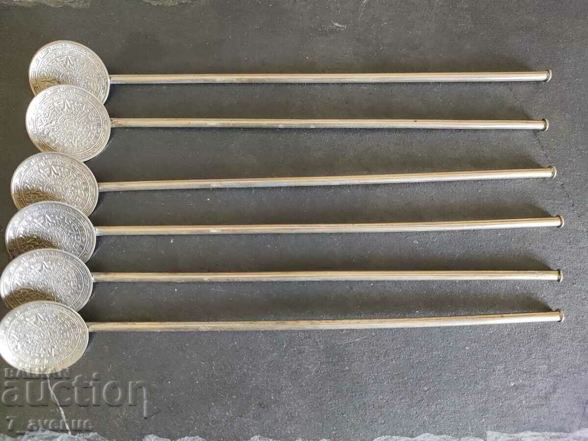 Cocktail Spoons-Straws, Mexico, 21.5 cm long, 08/14/24