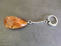 Keyring natural amber, large 14.08..24