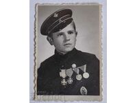 MEDAL ORDER CROSS COURAGE STUDENT BOY PHOTO BULGARIA