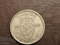 1957 1 Norwegian Krone