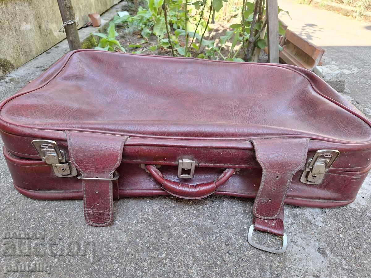 LEATHER TRAVEL SUITCASE with price 15.00 BGN | € 7.67 LEATHER TRAVEL SUITCASE with price 15.00 BGN | € 7.67