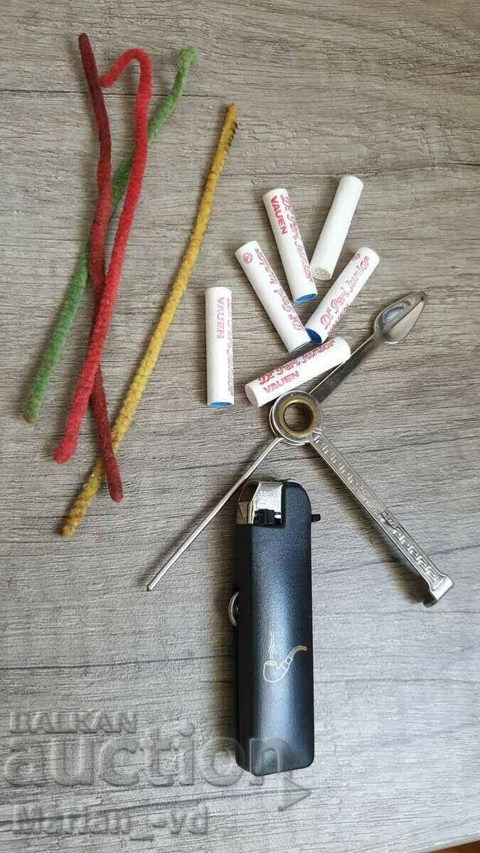 Set of old smoking pipes, lighter and accessories with price 250.00 BGN | € 127.82 Set of old smoking pipes, lighter and accessories with price 250.00 BGN | € 127.82