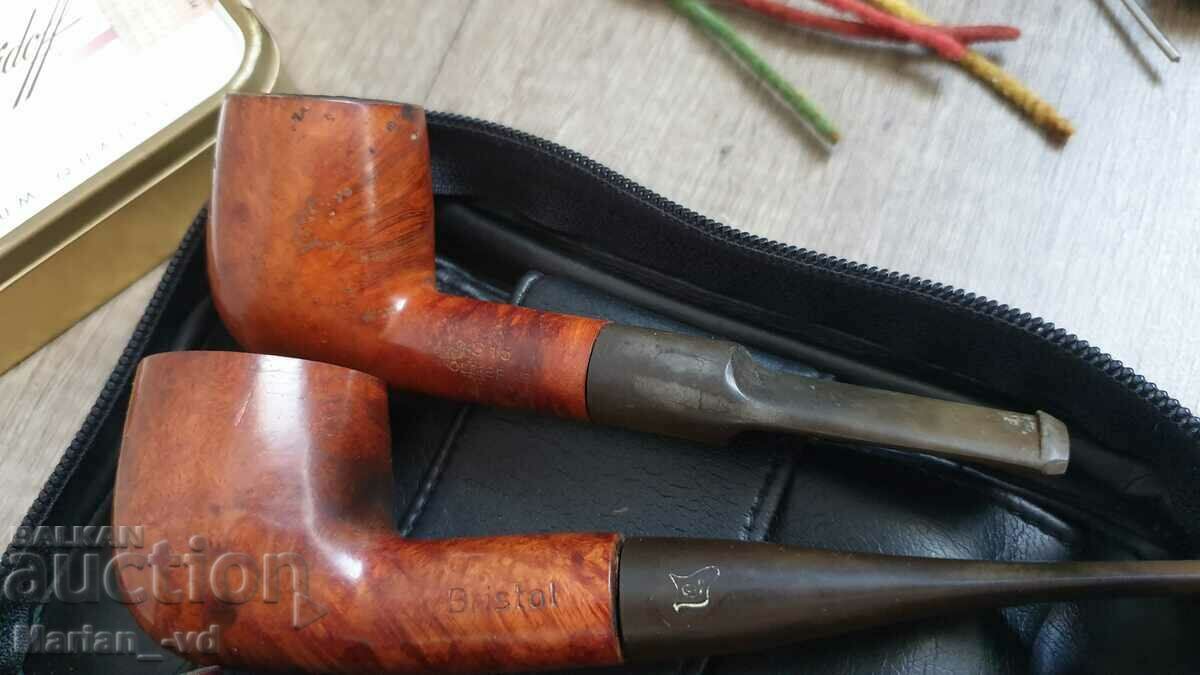 Set of old smoking pipes, lighter and accessories - 5 Set of old smoking pipes, lighter and accessories - 5