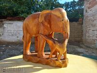 Massive figure Wood carving handmade