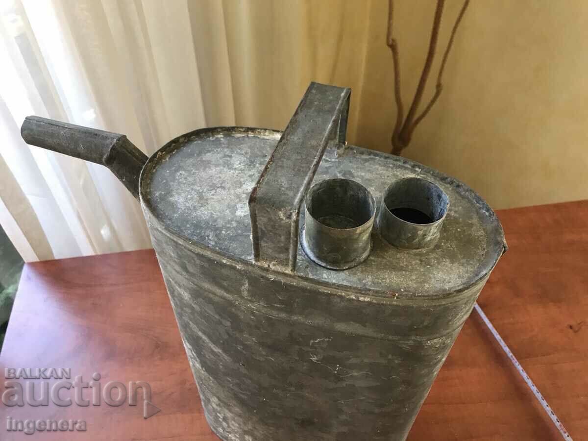 WATERING CAN GALVANIZED OVAL METAL ANTIQUE -8 LITERS - 5 WATERING CAN GALVANIZED OVAL METAL ANTIQUE -8 LITERS - 5