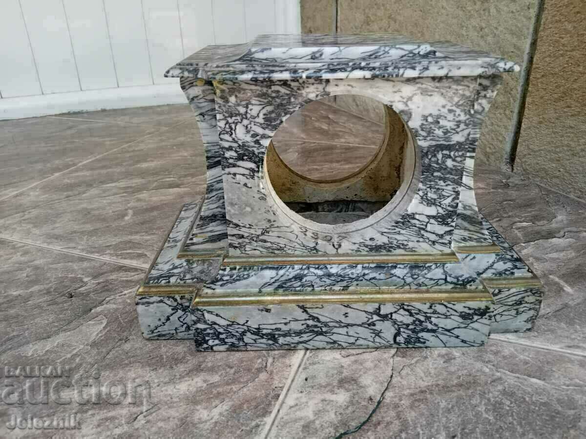Рядък Мрамор Каса За Френски Часовник,19 век Рядък Мрамор Каса За Френски Часовник,19 век