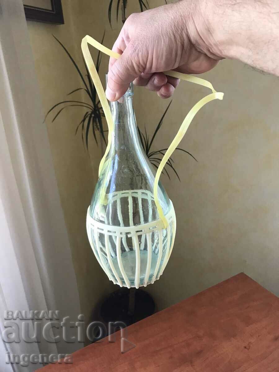 BOTTLE BOTTLE BRAIDED FROM SOCA 1 LITER WITH WOODEN CAP - 5 BOTTLE BOTTLE BRAIDED FROM SOCA 1 LITER WITH WOODEN CAP - 5