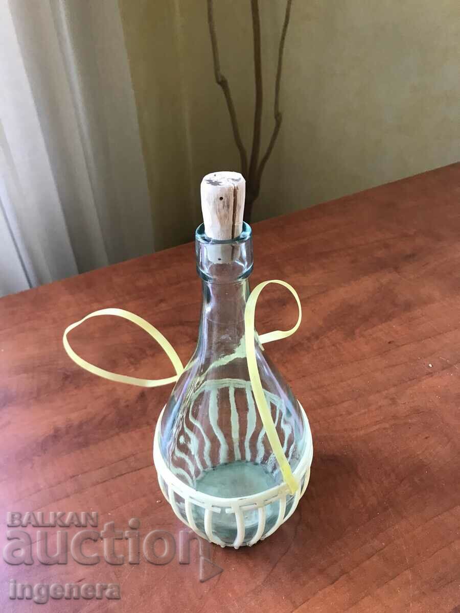 BOTTLE BOTTLE BRAIDED FROM SOCA 1 LITER WITH WOODEN CAP