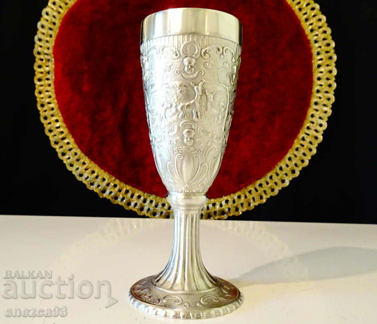 Pewter Bowl, Hunting Scene, Dionysus, Renaissance Pewter Bowl, Hunting Scene, Dionysus, Renaissance