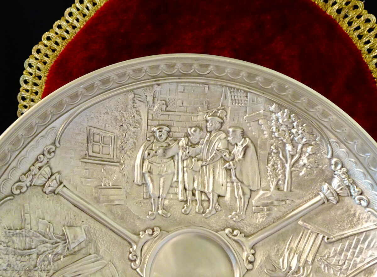 Kalayna fruit bowl with paintings of Lovers, The Eternal Bridegroom - 6