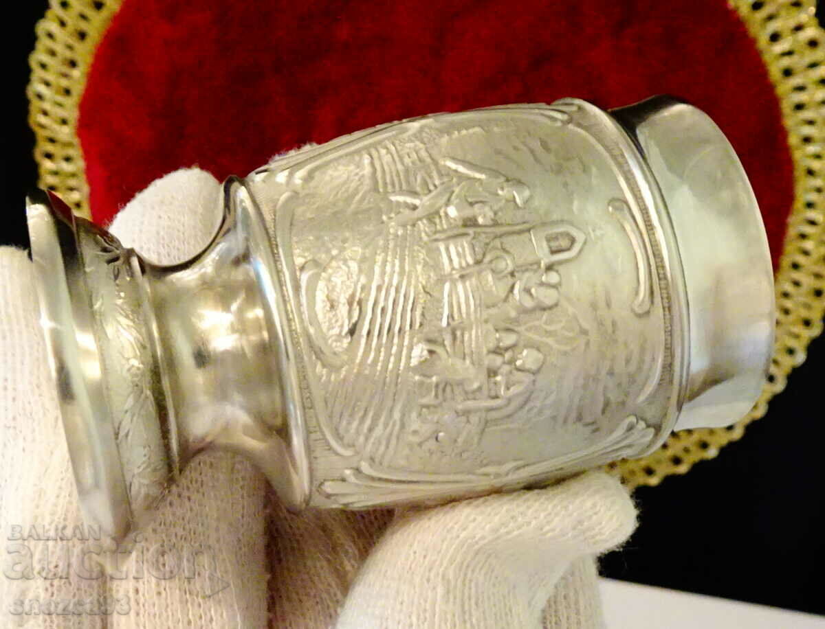 Two tin cups Sowing, Harvesting. - 5 Two tin cups Sowing, Harvesting. - 5