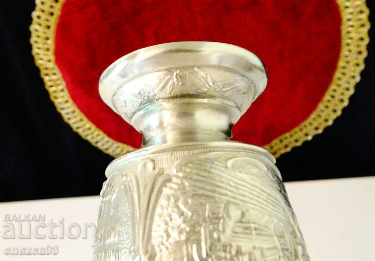 Two tin cups Sowing, Harvesting. - 6 Two tin cups Sowing, Harvesting. - 6