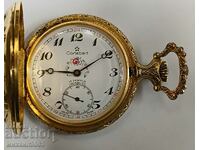 SWISS CORTEBERT POCKET WATCH WITH HUNTING SCENE