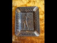 Bronze. Solid cast ashtray.